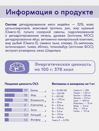 B&S PREMIUM STERILIZED Сухой корм д/кошек стерил(индейка)8кг,BS314